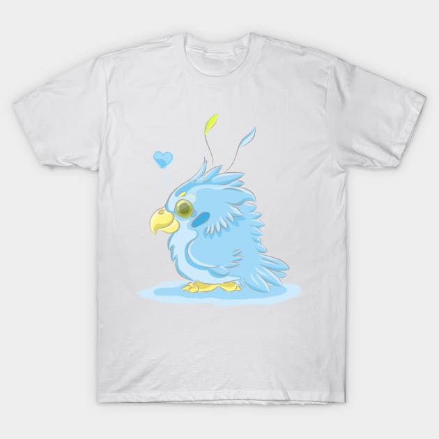 Blue parrot T-Shirt by Santa Muertes